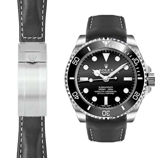 Rolex submariner shop leather strap