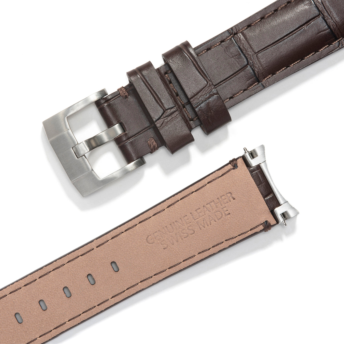 Steel End Link Leather Strap for Rolex Oyster Perpetual 39mm | Everest