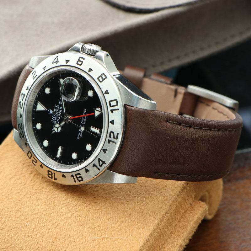 Rolex explorer store 2 leather strap